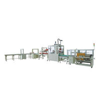 Automatic box opening, packing and sealing trapping production line